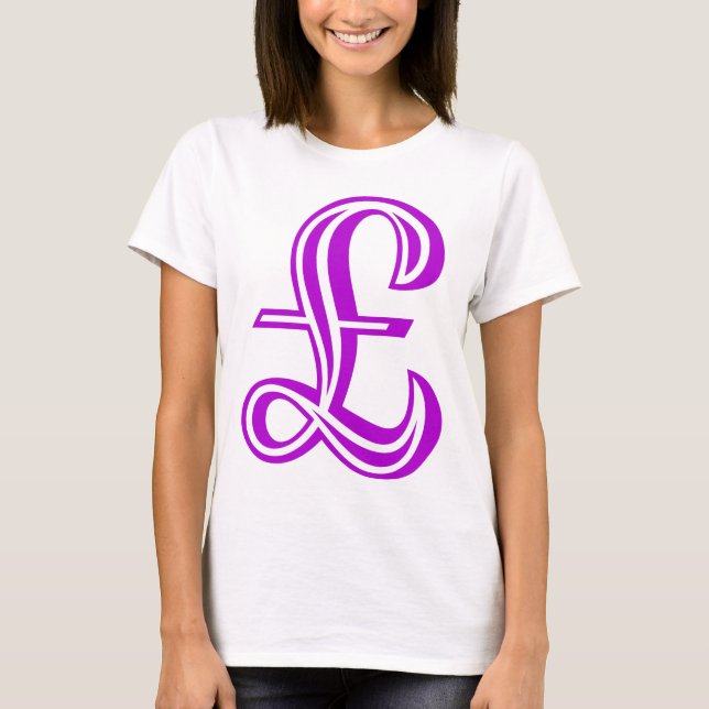 Camiseta Sinal de libra - Roxo (Frente)