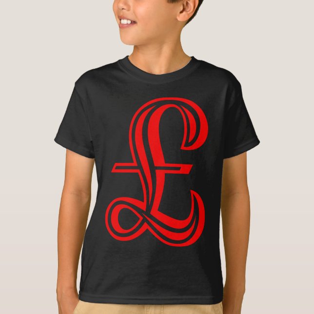 Camiseta Sinal de libra - Vermelho (Frente)