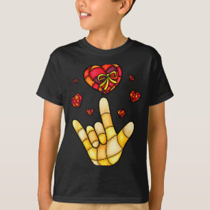 Camiseta Sinal de Linguagem de Sinais Americana Eu Te Amo -