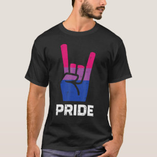 Camiseta Sinal de Mão Bissexual Bandeira do Orgulho Bi Lgbt