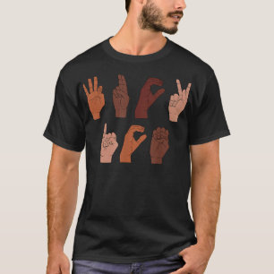 Camiseta Sinal de mão da língua de sinais anti-deportação I
