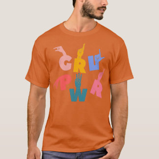 Camiseta Sinal de Mão GRL PWR ASL para comunidade surda 4
