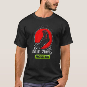 Camiseta Sinal De Mão Italiano Para Um Auto-falante De Líng