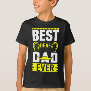 Camiseta Sinal de melhor Pai surdo do mundo em ASL