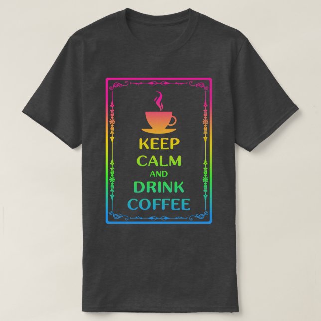 Camiseta Sinal de neon de compro de café (Frente do Design)