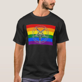 Camiseta Sinal de Orgulho LGBTQIA+ no Baphomet