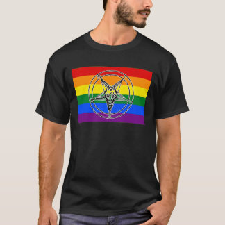 Camiseta Sinal de Orgulho LGBTQIA+ no Baphomet