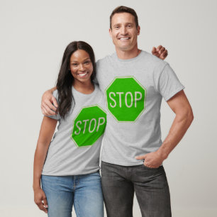 Camiseta Sinal de Parada Verde