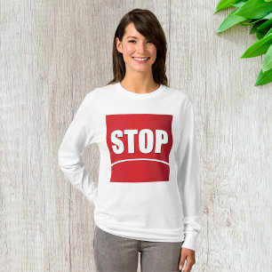 Camiseta Sinal de Parada Vermelho Negrito