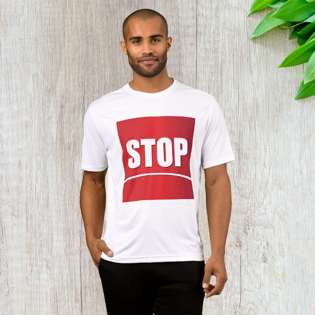 Camiseta Sinal de Parada Vermelho Negrito (Criador carregado)