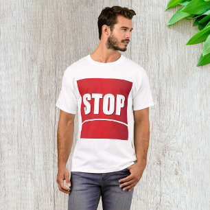 Camiseta Sinal de Parada Vermelho Negrito