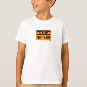 Camiseta Sinal de parar o comércio de peles laranja