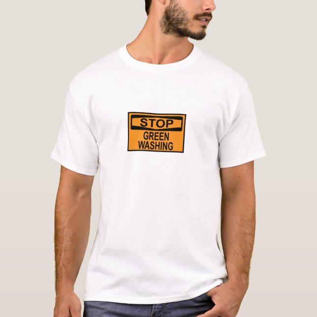 Camiseta Sinal de Parar o Greenwashing (Frente)