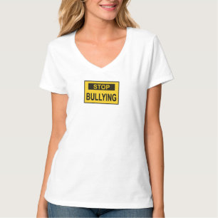 Camiseta Sinal de Pare o Bullying amarelo