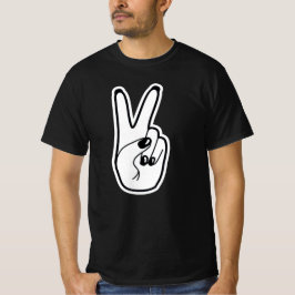Camiseta Sinal de Paz à Esquerda Movimento de Unidade Preta
