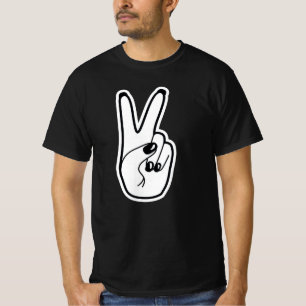 Camiseta Sinal de Paz à Esquerda Movimento de Unidade Preta