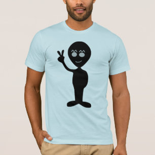 Camiseta Sinal de paz alienígena engraçado T-Shirt