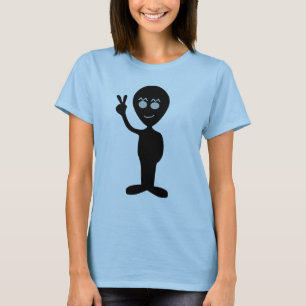 Camiseta Sinal de paz alienígena engraçado T-Shirt