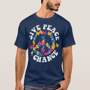 Camiseta Sinal de Paz Amor 60 anos 70 Tie Dye Hippie Hallow