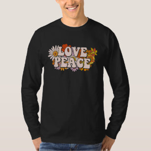 Camiseta SINAL DE PAZ AMOR 60s 70s Tie Die Fantasia de Hipp
