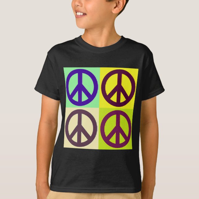 Camiseta Sinal de Paz - Arte Pop (Frente)