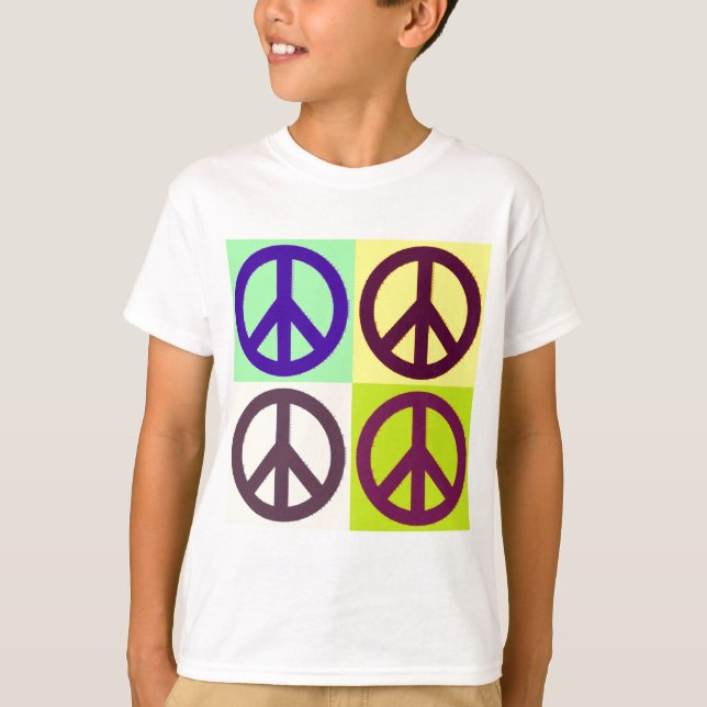 Camiseta Sinal de Paz - Arte Pop (Frente)