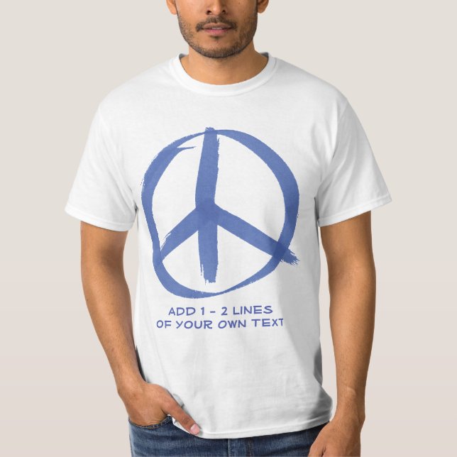 Camiseta Sinal de Paz Azul (Frente)