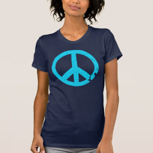 Camiseta Sinal de paz azul afligido KRW