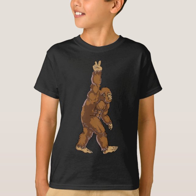 Camiseta Sinal de Paz Bigfoot (Frente)