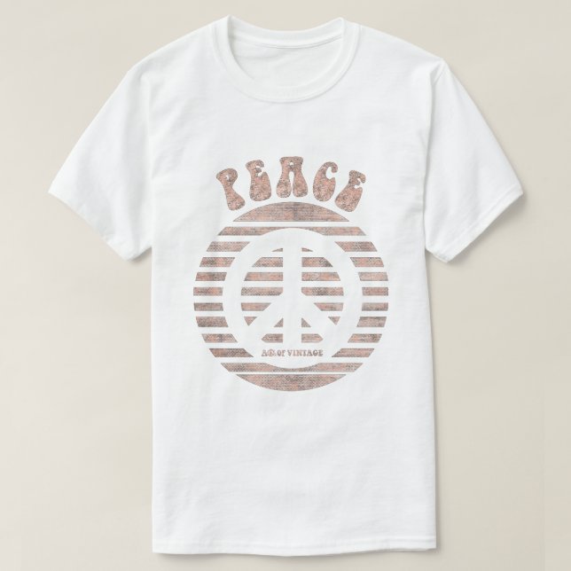 Camiseta Sinal de paz com círculo estressado (Frente do Design)