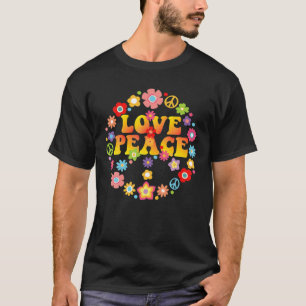 Camiseta Sinal de Paz com o Hippie 60S 70S
