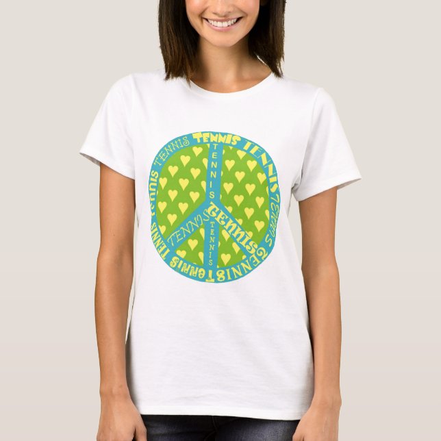 Camiseta Sinal de paz com tênis no quadro (Frente)