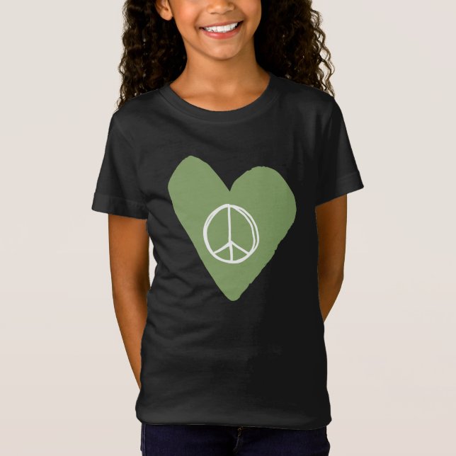 Camiseta Sinal de Paz Coração (Frente)