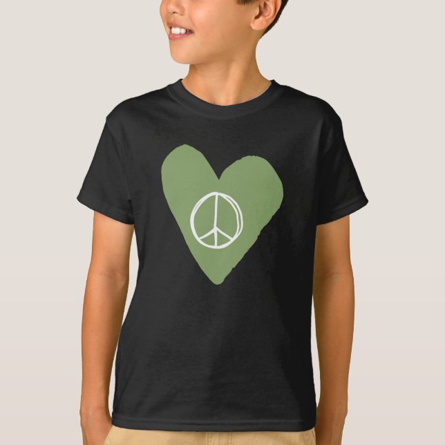 Camiseta Sinal de Paz Coração (Frente)