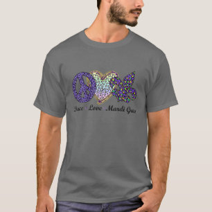 Camiseta Sinal de Paz Coração Fleur De Lys Hippie Mães de A
