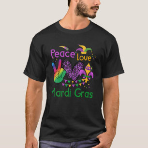 Camiseta Sinal de Paz Coração Fleur De Lys Hippie Mães de A