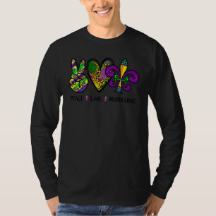 Camiseta Sinal de Paz Coração Fleur De Lys Hippie Paz Amor