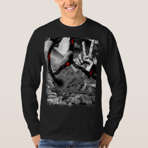 Camiseta Sinal de Paz Cria Paz Doença Branca