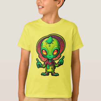 Camiseta Sinal de paz da Alienígena Funky