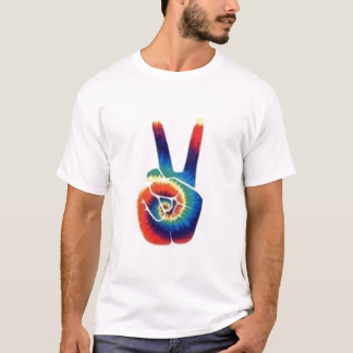 Camiseta Sinal de paz da Laço-Tintura