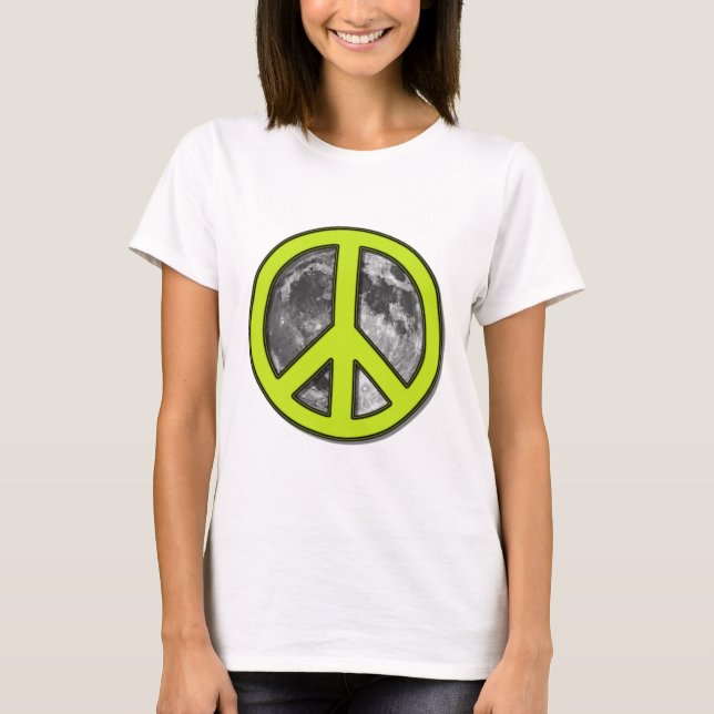 Camiseta Sinal de Paz da Lua Verde - (Frente)