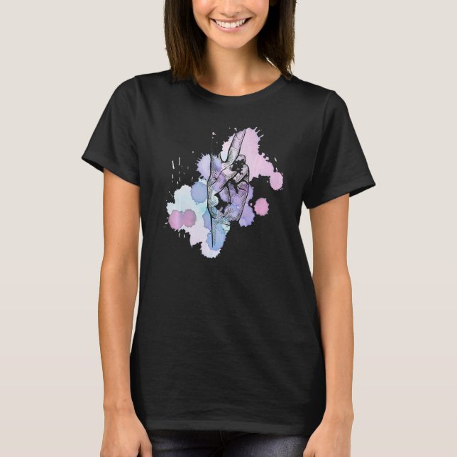 Camiseta Sinal de Paz das Mulheres Cores de Água (Frente)