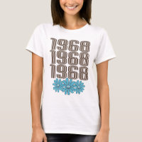 Sinal de Paz de 1968 Aqua Hippie Flower Power