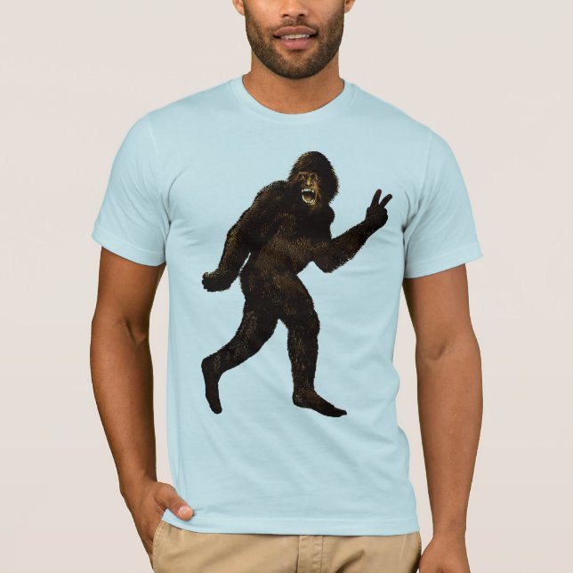 Camiseta Sinal de paz de Bigfoot (Frente)