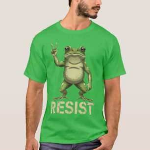 Camiseta Sinal de Paz de Protesto de Resistência de Sapo Re