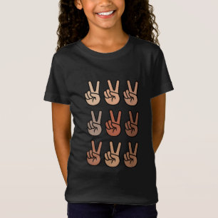 Camiseta Sinal de Paz de Tom Cutâneo Seja Bonito Melanina H