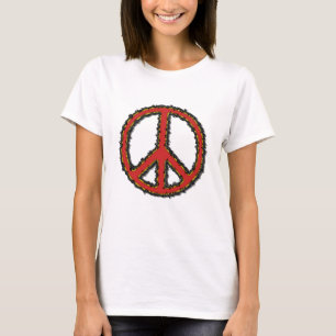 Camiseta Sinal de Paz de Zig Zag Vermelho