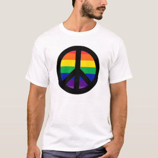 CAMISETA SINAL DE PAZ DO ARCO-ÍRIS