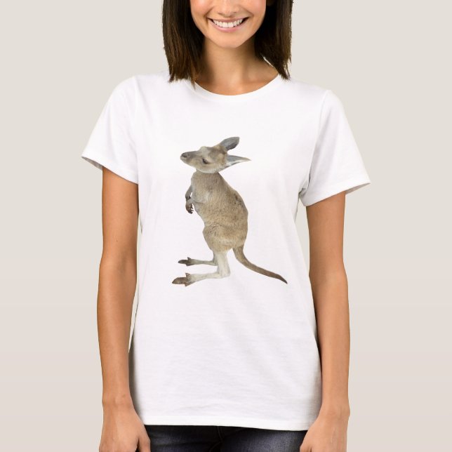 Camiseta Sinal de paz do canguru e do animal (Frente)