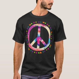 Camiseta Sinal de Paz do Hippie do Dia da Unidade